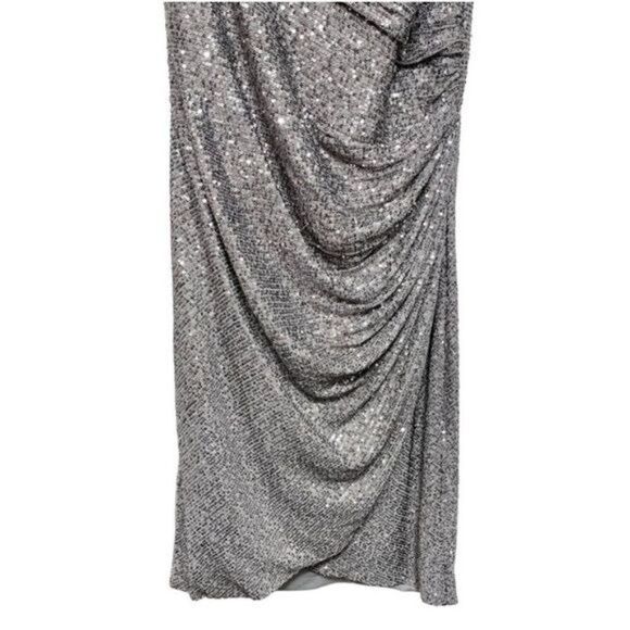 New La Femme Sequin Faux Wrap Cocktail Dress Size 10 - Picture 11 of 11